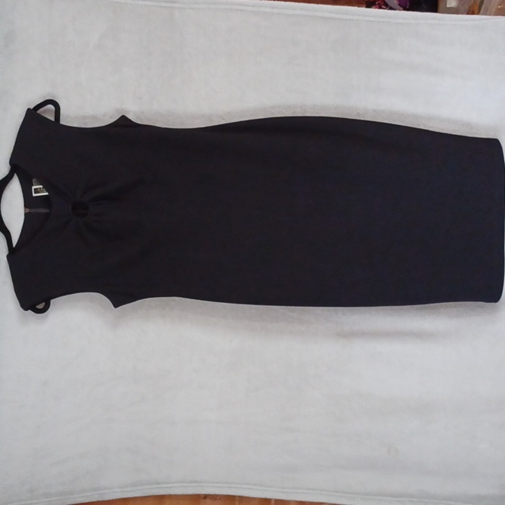 Julian Taylor New York Women's  Black Sheath Sleeveless  Dress Career Size 10.